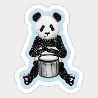 Panda Bear Playing The Drums Sticker